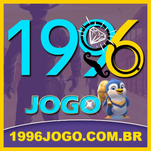 Imagem promocional da 1996JOGO mostrando a plataforma e suas vantagens